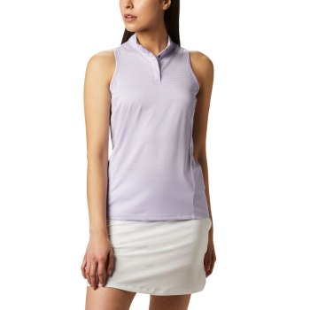 Columbia Omni-Wick Hole High Sleeveless, Polo Morados Para Mujer | 417985-ETM